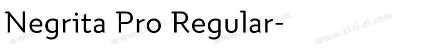 Negrita Pro Regular字体转换